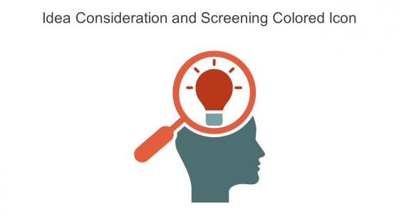 Idea Consideration And Screening Colored Icon In Powerpoint Pptx Png And Editable Eps Format