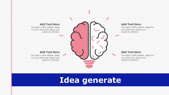 Idea Generate E Learning Playbook Ppt Slides Example Topics Visual Aids Infographics
