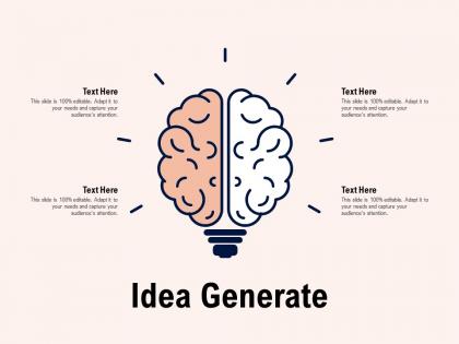 Idea generate r70 ppt powerpoint presentation icon visual aids