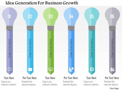 Idea generation for business growth flat powerpoint design