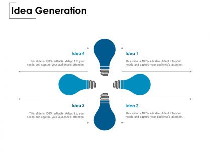 Idea generation innovation light e149 ppt powerpoint presentation show layout