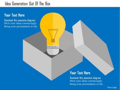 Idea generation out of the box flat powerpoint design