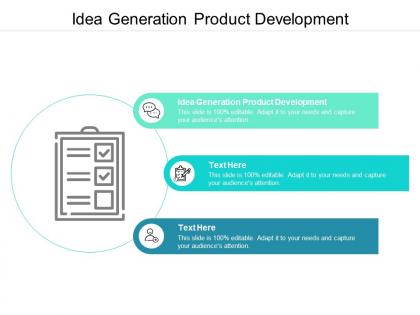 Idea generation product development ppt powerpoint presentation outline introduction cpb
