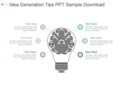 Idea generation tips ppt sample download