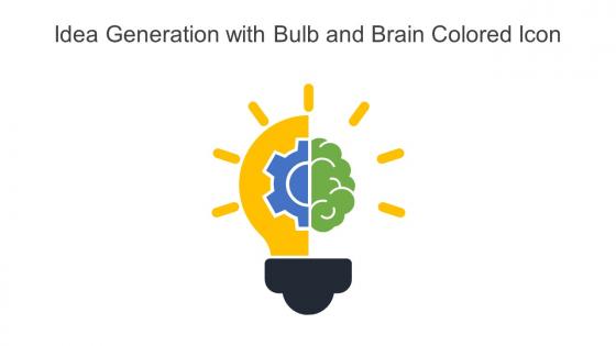 Idea Generation With Bulb And Brain Colored Icon In Powerpoint Pptx Png And Editable Eps Format