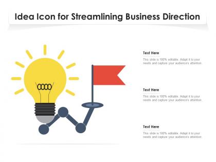 Idea icon for streamlining business direction