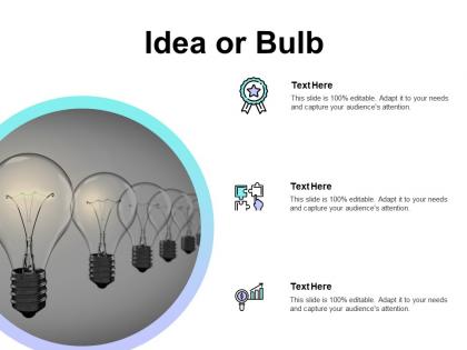 Idea or bulb innovation portfolio f701 ppt powerpoint presentation summary visuals