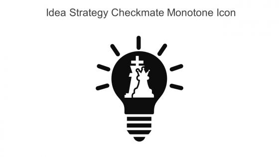 Idea Strategy Checkmate Monotone Icon In Powerpoint Pptx Png And Editable Eps Format