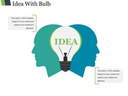 Idea with bulb presentation pictures