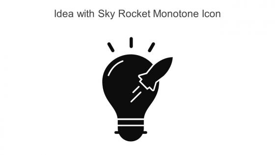 Idea With Sky Rocket Monotone Icon In Powerpoint Pptx Png And Editable Eps Format