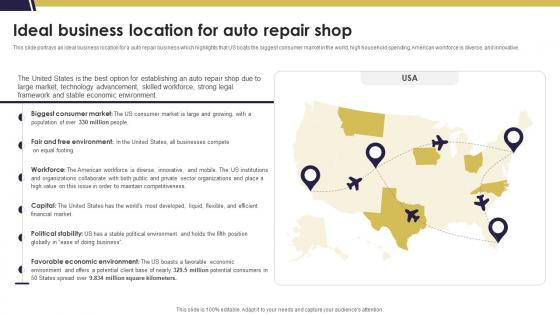 Ideal Business Location For Auto Repair Shop Mechanic Shop Business Plan BP SS