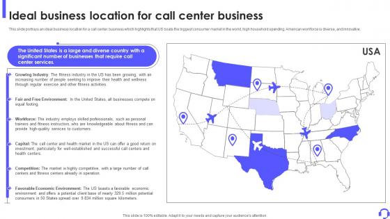 Ideal Business Location For Call Center Business Outbound Call Center Business Plan BP SS