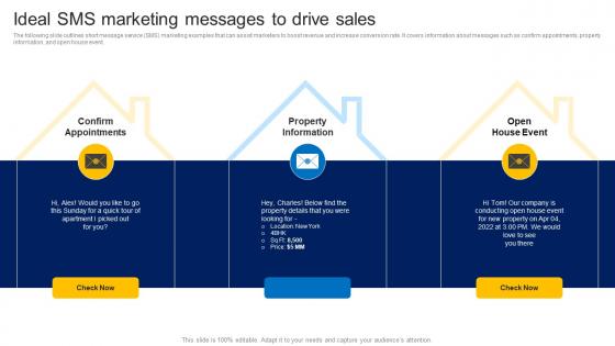 Ideal SMS Marketing Messages To Drive Sales How To Market Commercial And Residential Property MKT SS V
