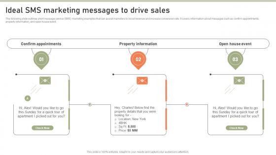 Ideal Sms Marketing Messages To Drive Sales Lead Generation Techniques MKT SS V
