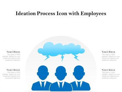 Ideation process icon with employees