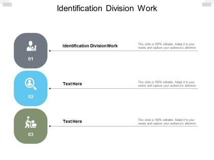 Identification division work ppt powerpoint presentation slides show cpb