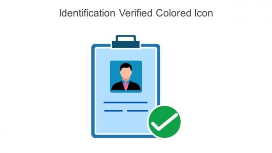 Identification Verified Colored Icon In Powerpoint Pptx Png And Editable Eps Format