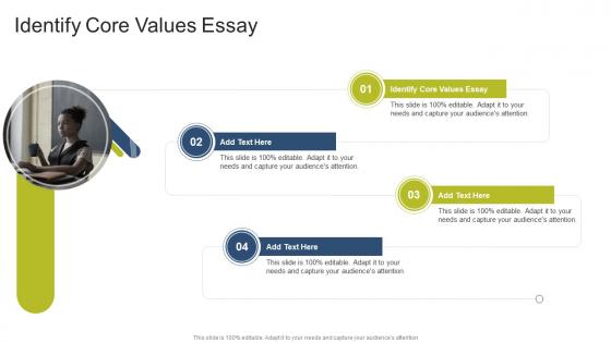 Identify Core Values Essay In Powerpoint And Google Slides Cpb