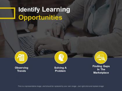 Identify learning opportunities finding gaps in the marketplace
