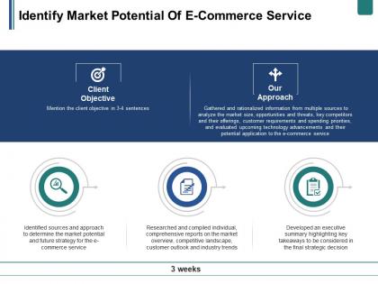 Identify market potential of e commerce service ppt summary grid
