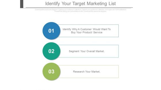 Identify your target marketing list ppt slides
