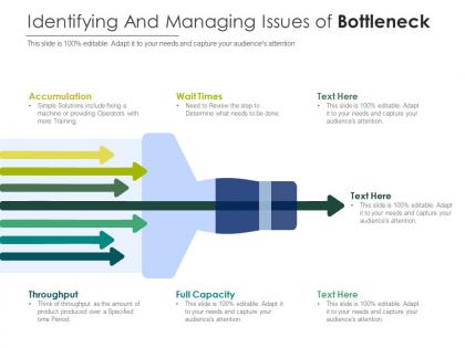 Identifying and managing issues of bottleneck