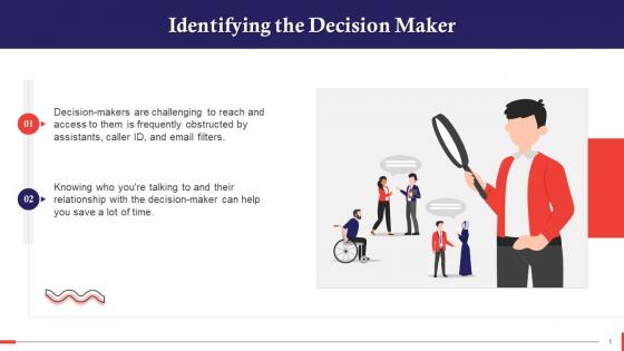 Identifying Decision Maker In Company For Sale Training Ppt