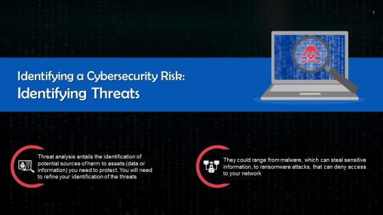 Identifying Threats As A Step For Cybersecurity Risk Identification Training Ppt