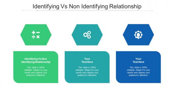 Identifying Vs Non Identifying Relationship Ppt Powerpoint Presentation Icon Portfolio Cpb