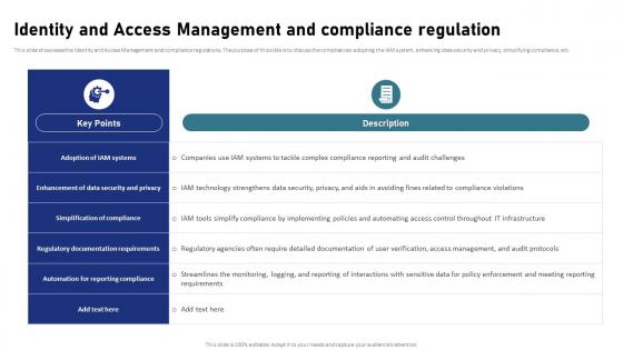 Identity And Access Management And Compliance Regulation IAM Process For Effective Access