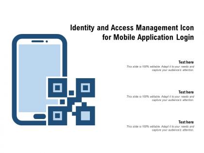 Identity and access management icon for mobile application login