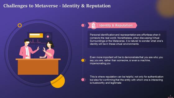 Identity And Reputation As A Challenge To Metaverse Training Ppt
