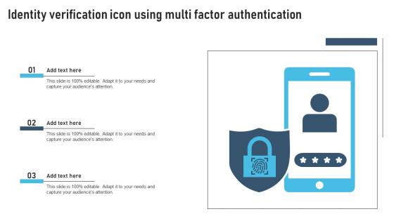 Identity Verification Icon Using Multi Factor Authentication