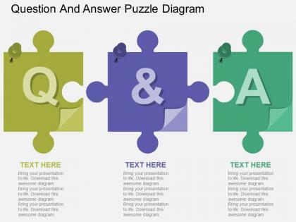 Ik question and answer puzzle diagram flat powerpoint design