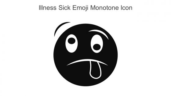 Illness Sick Emoji Monotone Icon In Powerpoint Pptx Png And Editable Eps Format