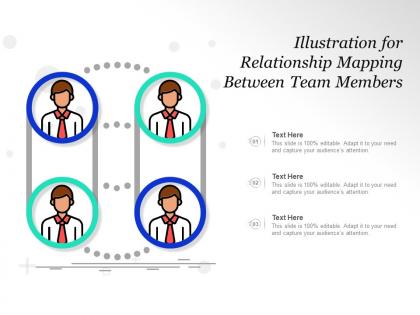 Illustration for relationship mapping between team members