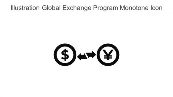 Illustration Global Exchange Program Monotone Icon In Powerpoint Pptx Png And Editable Eps Format