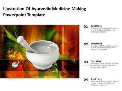 Illustration of ayurvedic medicine making powerpoint template