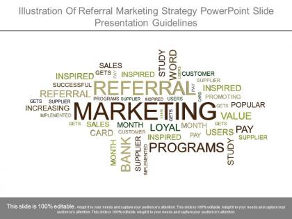 Illustration of referral marketing strategy powerpoint slide presentation guidelines