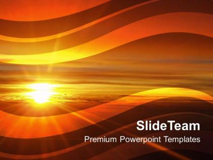 Illustration of sunset beauty powerpoint templates ppt themes and graphics 0213
