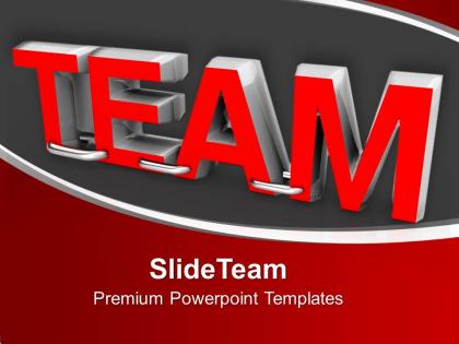 Illustration of word team in red color powerpoint templates ppt backgrounds for slides 0213