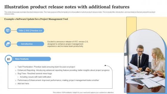 Illustration Product Release Notes With Additional Features