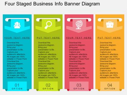 Im four staged business info banner diagram flat powerpoint design