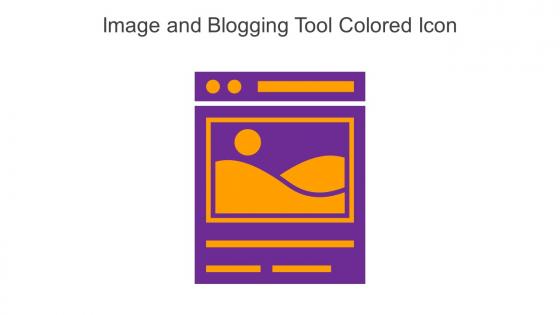Image And Blogging Tool Colored Icon In Powerpoint Pptx Png And Editable Eps Format