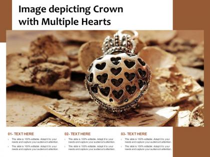 Image depicting crown with multiple hearts