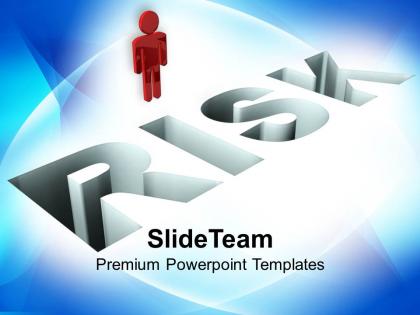 Image of 3d man with risk powerpoint templates ppt themes and graphics 0213