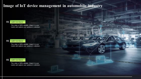 Image Of Iot Device Management In Automobile Industry