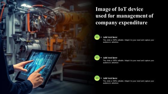 Image Of Iot Device Used For Management Of Company Expenditure
