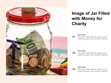Image of jar filled with money for charity