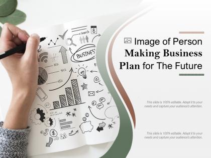 Image of person making business plan for the future